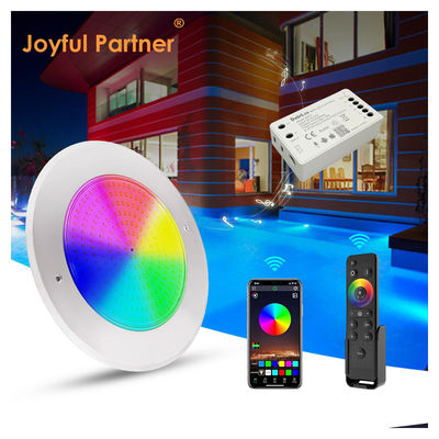 18W 316SS Underwater Wall Mounted LED Pool Light 230MM DC12V 252pcs SMD2835 Warm White Constant voltage