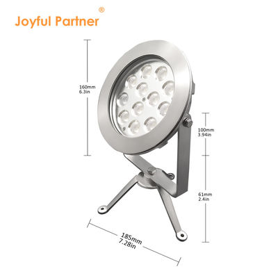 IP68 Outdoor LED Spot Light Stainless Steel DMX512 RGBW 12w for Underwater Use Support DMX Controller