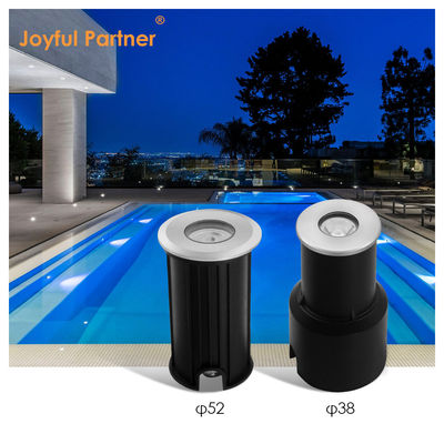 1W 2W Swimming Pool Underwater Light Recessed Type DIA 42mm For Pool Pond Decoration