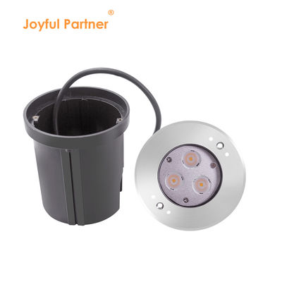 DIA 118mm IP68 304 Stainless Steel Warm White Underwater LED Light 3W DC24v With Plastic Mounting Sleeve