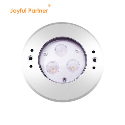 DIA 118mm IP68 304 Stainless Steel Warm White Underwater LED Light 3W DC24v With Plastic Mounting Sleeve