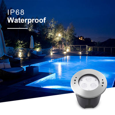 DIA 118mm IP68 304 Stainless Steel Warm White Underwater LED Light 3W DC24v With Plastic Mounting Sleeve