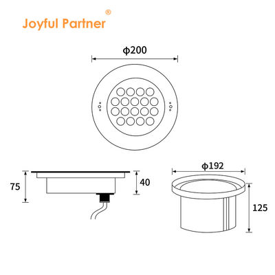 Led Pool Lights Under Water RGBW IP68 SS316 DIA200mm Waterproof CE Rohs IP68 Multi Color DC24V