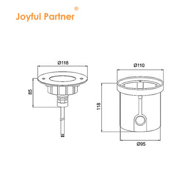  IP68 RGBW 4in1 Waterproof Fountain Led Light Stainless Steel 316 DC 24V With Asymmetrical Lens