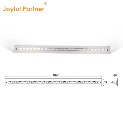 IP68 Underwater Linear Light Stainless Steel 316 24W LED DALI Dimmable With Plastic Mounting Sleeve