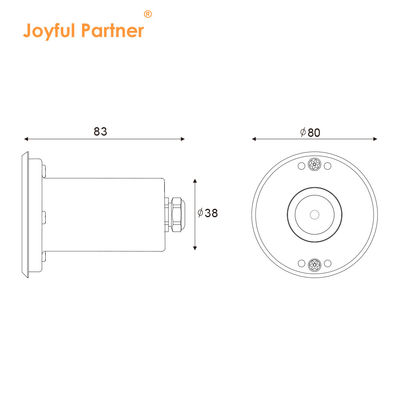 LED Mini Waterproof Recessed Marker 1W 12V DC 8° Narrow Beam Angle IP68 Outdoor Lighting