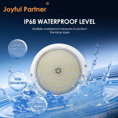 Led Swimming Pool Light Rgb AC12v Resin Filled Flat RGB ABS Body Warm White Surface Mounted Factory Customized