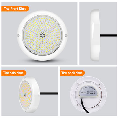 Color Changing Swimming Pool Lights ABS PC RGB Emtting 12V Input Warm White Surface Mounted