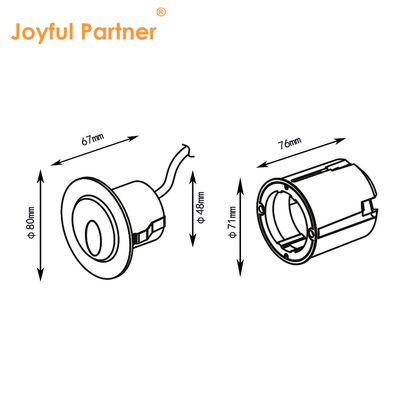 1W Aluminum Housing Outdoor Wall LED Lights Hallway LED Stair Step Light With IP65 Waterproof