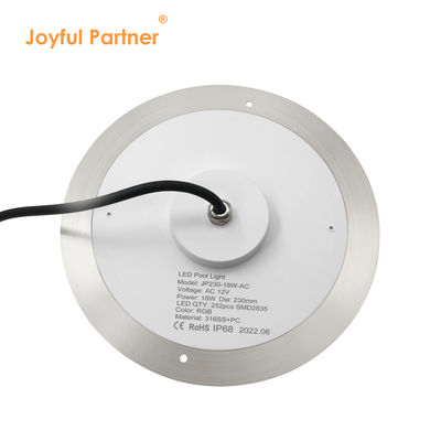 LED Pool Light Ultra Slim Resin Filled DIA230MM AC/DC12V PC Transparent Cover Suport Customization