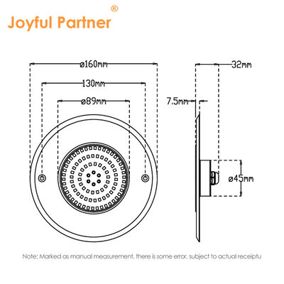 316L Stainless Steel Inground Pool Light DIA 160mm*32mm  AC12v With Controller Remote 