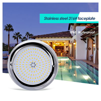 Swimming Pool Lights Resin Filled Flat Shape RGB Surface Mounted SMD LED DIA152MM