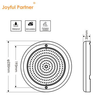 Powerful Led Pool Light Wifi Control AC12V IP68 25W Resin Filled RGB LED PAR56 Surface Mounted