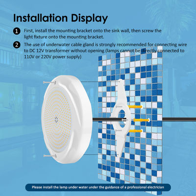 35W LED Swimming Pool Lighting for Concrete Pool SPA 230*35mm ABS Material AC12V RGB RGBW