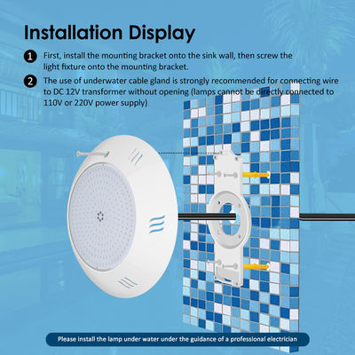 Wall Mounted Led Pool Light 260*40mm AC12V 42w Remote Control With ABS Housing Modern Style