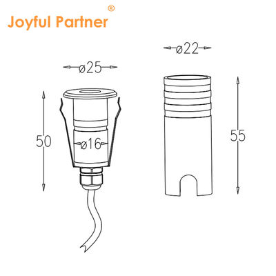 IP67 LED Mini inground light Stainless Steel 316 1W DIA 25MM CREE XPE LED Single Color 3000K