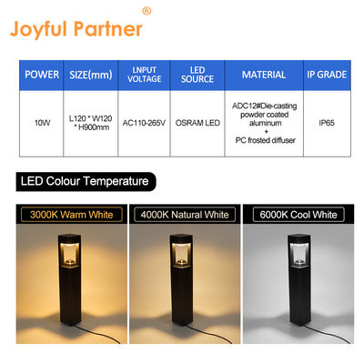Bollard Pathway Light Outdoor IP65 Waterproof OSRAM LED 10W AC110-265V 2 Year Warranty For Pathway