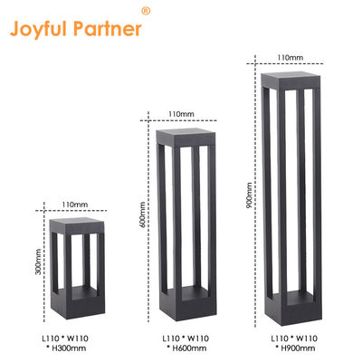 8W Garden LED Bollard Light Height Customized IP65 300mm 600mm 900mm Aluminum Material For Walkway