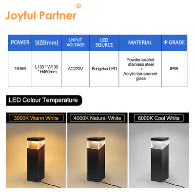 Garden Light Decorative Waterproof Outdoor Bridgelux LED 3000K/4000K/6000K Stainless Steel Housing Material