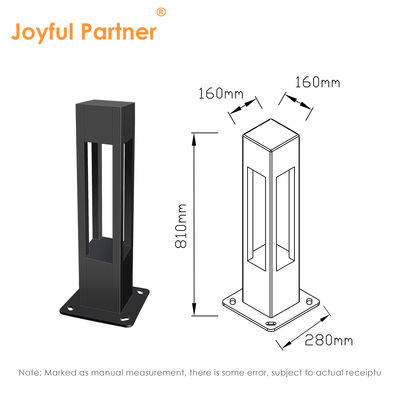 Bollard Landscape Lighting Outdoor 160*160*800MM Bridgelux LED 3000K 10w With Two Year Warranty