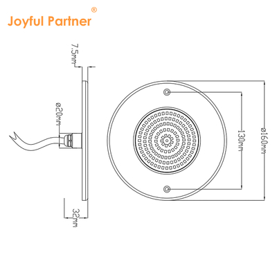 Resin Filled Pool Light Reflector 160mm DC12V 10W Fully Plastic SMD2835 108pcs RGBW Color Constant voltage
