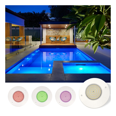 Resin Filled Pool Light Reflector 160mm DC12V 10W Fully Plastic SMD2835 108pcs RGBW Color Constant voltage
