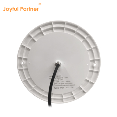 Resin Filled Pool Light Reflector 160mm DC12V 10W Fully Plastic SMD2835 108pcs RGBW Color Constant voltage