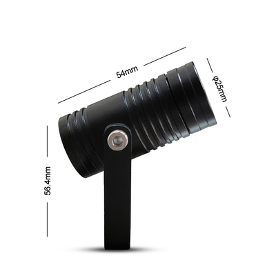 12V 24V IP65 Aluminium 1W Led Garden Spot Light Anodizing Body With Anti-glare Hood Compact Design For Outdoor Lighting