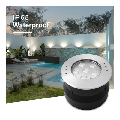 24 Volts 6W 12W Stainless Steel 316 LED Underwater Light with Cool White With Plastic Mounting Sleeve For Swimming Pond