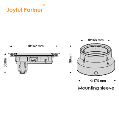 Outdoor Pool Light DC24V 12W RGB Clear Glass 316 Stainless Steel IP68 for Maintenance Projects