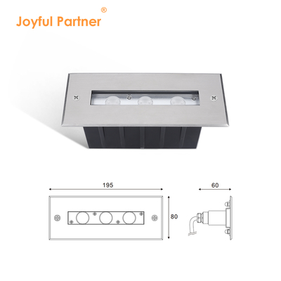 SS316L Underwater Linear Pool Light Warm White LED L195mm 3W 6W DC24V Asymmetrical Lens