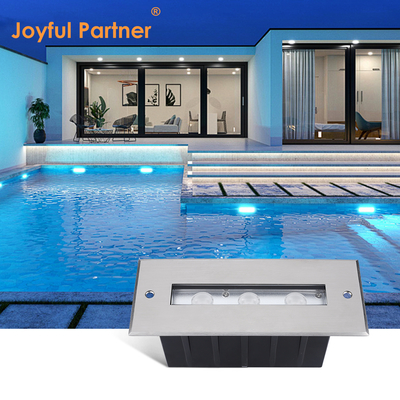 SS316L Underwater Linear Pool Light Warm White LED L195mm 3W 6W DC24V Asymmetrical Lens
