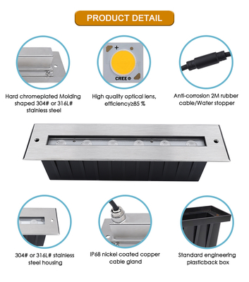 IP68 Underwater Lighting RGB RGBW Color Under Water Stainless Steel 316L 6*2W DC24V DMX Linear Wall Washer