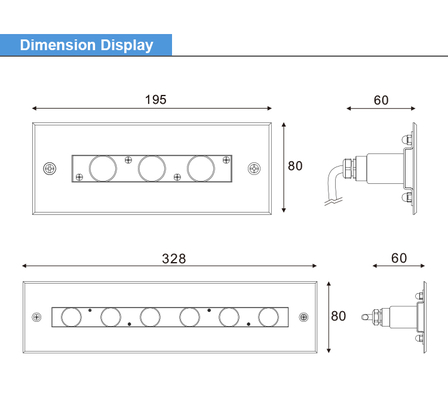 Hot selling high power DC24V ip68 recessed single color LED underwater light RGB Color