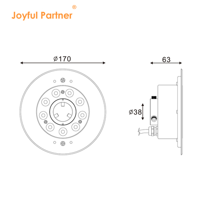 Led Water Jet Fountain Lights Outdoor IP68 Waterproof Stainless Steel Rgb Dmx Round Ring Underwater Pump for Fountains