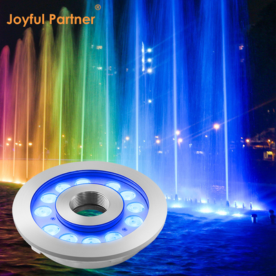 Round Fountains IP68 Stainless Steel DMX Control RGB 24V LED Underwater Light 12W 24W 36W