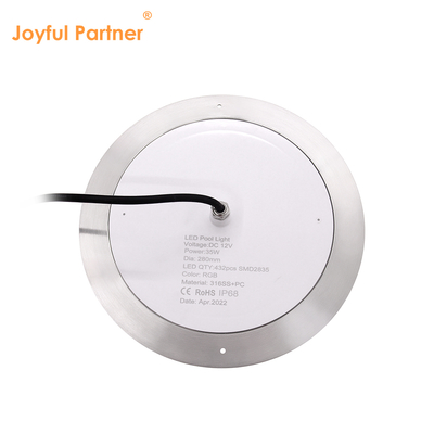 IP68 LED PAR56 Pool Light RGB Color Changing 12VDC AC 35W DIA 280mm SMD2835 432pcs With Color Package