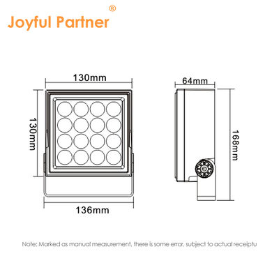 Adjustable IP65 Outdoor LED Garden Spot Light Die- Casting Aluminum Square 130*130mm Projection Flood Lights for Outdoor Use