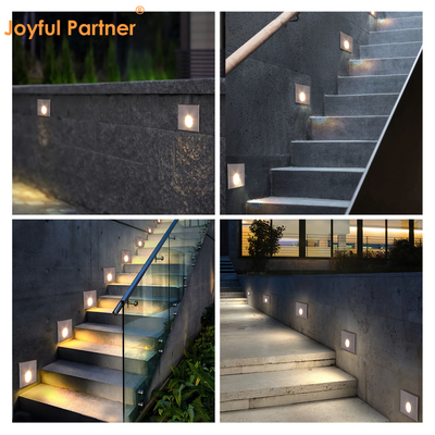Square Shape LED Stair Light Waterproof Step Lamp Corridor Wall Mount for Outdoor Conner Corridor