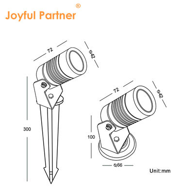 Joyful Partner Led Garden Spotlights Outdoor 6W COB DC12V/DC24V 3000K Warm White For Walkway Garden Path