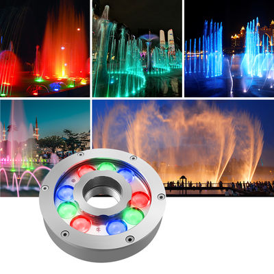 DC24V Waterproof RGB LED Ring Colorful Nozzle Lamp Underwater Light Fountain 9W & 27W IP68 Rating