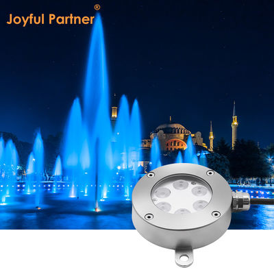 Joyful Partner 6W 9W 24V DMX Control Stainless Steel IP68 Underwater RGB Fountain Lights