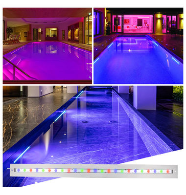 High Brightness IP68 Waterproof RGB LED Swimming Pool Lights Warm White Recessed Underwater DC24V for Enhanced Visibility