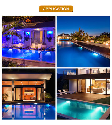 IP68 Underwater Lighting RGB Color Stainless Steel 316L 6*2W DC24V DMX 512 Controllable For Water Curtains