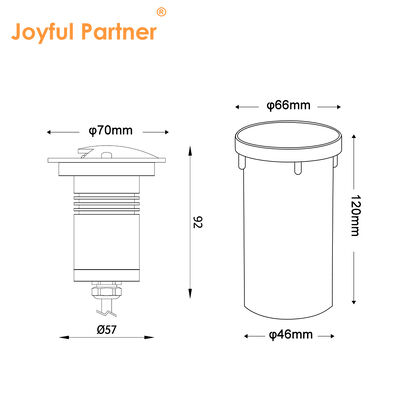 IP67 Drive Over Inground Lights 100-240VAC LED Single Color Waterproof With Plastic Back Box
