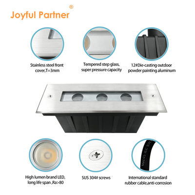 Buried Recessed Waterproof Underground Light DC24V 3X1W LED Single Color CREE/OSRAM LED