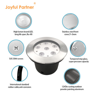24VDC Outdoor Inground Light Waterproof 6W 12W DIA160MM Stainless Steel Body For Project