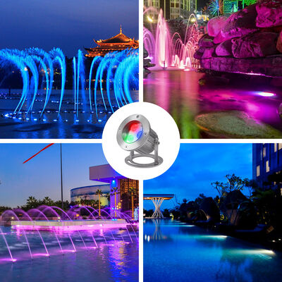 Underwater LED Lights 3x3W RGB 3in1 Stainless Steel 316SS IP68 12V-24V Low Voltage Spotlight for Landscape Application