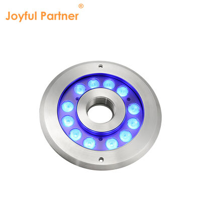LED Fountain Light DMX 512 Recessed Mounted IP68 12W 24W RGB Stainless Steel Water Jet