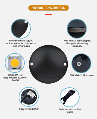 Side View LED Step Light IP67 1W 2W Aluminum Material Body One way Two way DC24V Warm White